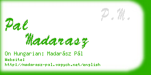 pal madarasz business card